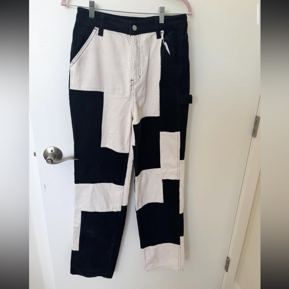 PacSun Black and White Corduroy Pants
